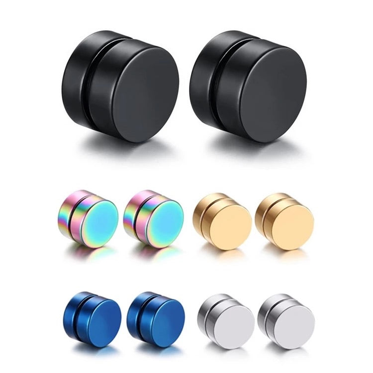 Magnetic Stud Earrings in BLUE