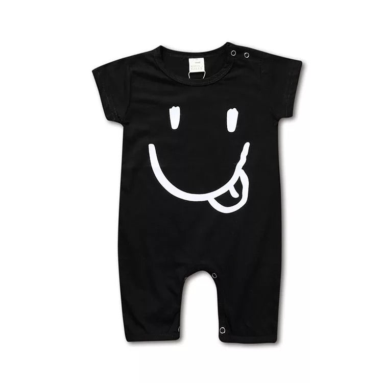 Lil Smiles Romper in BLACK