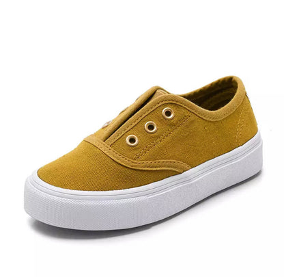 Candy Coloured Canvas Sneakers in GOLD