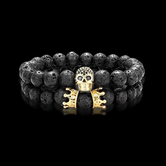 | GOLD SKELETON BRACELET STACK