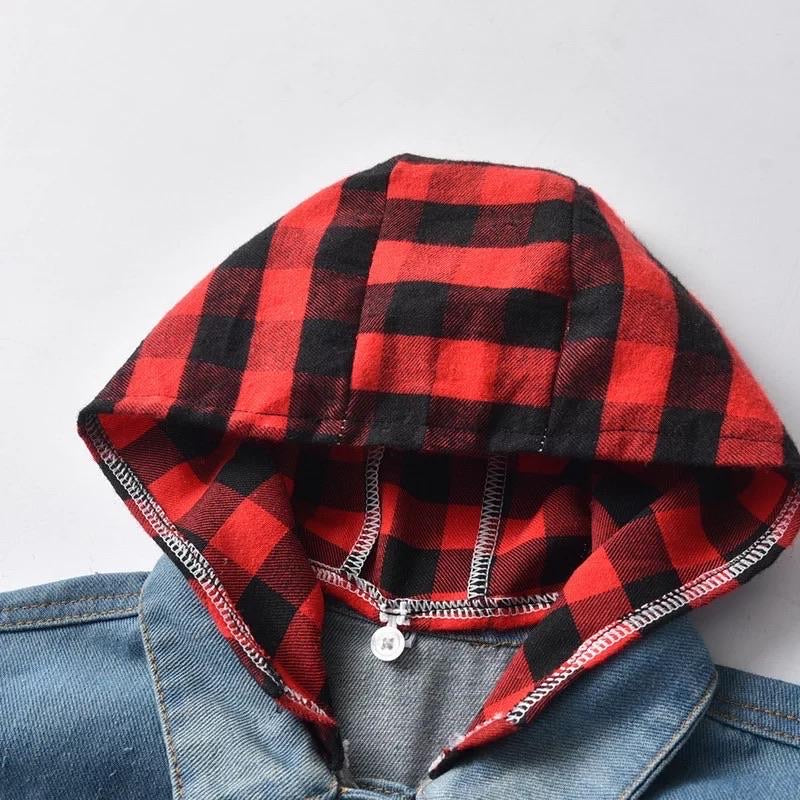 Buffalo Plaid Denim Jacket